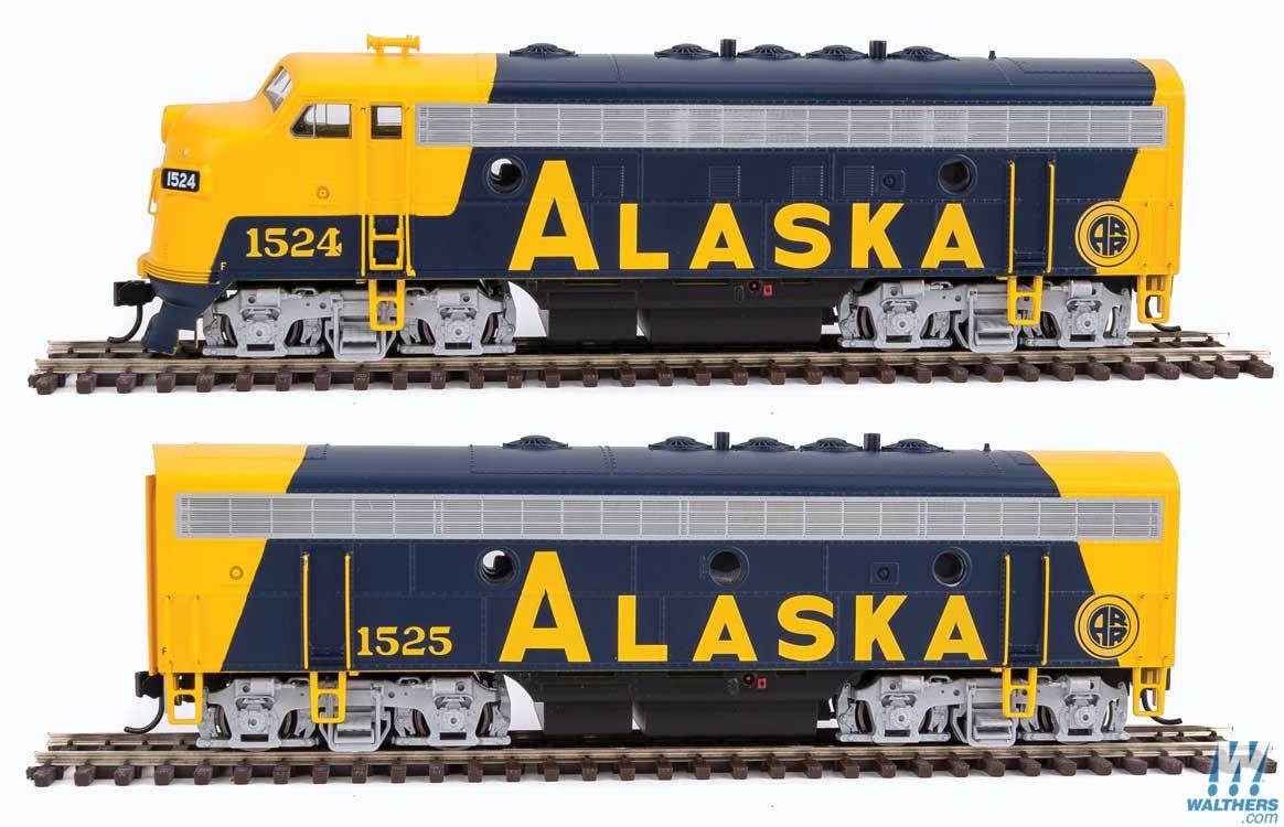 Alaska Railroad EMD F-7AB #1524 & 1525 with DCC & sound