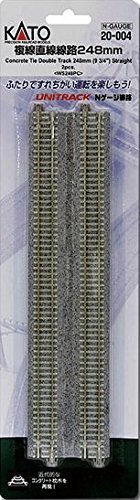 N Unitrack Concrete Tie Double Track 248mm (9 3/4") Straight
