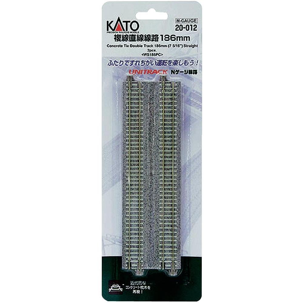 N Unitrack Concrete Tie Double Track 186mm (7 5/16") Straight
