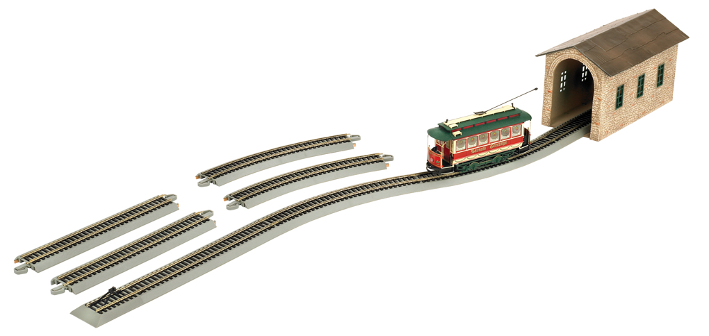 Christmas village street car set