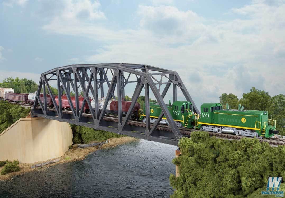 Single-Track Arched Pratt Truss Bridge kit