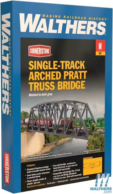 Single-Track Arched Pratt Truss Bridge kit