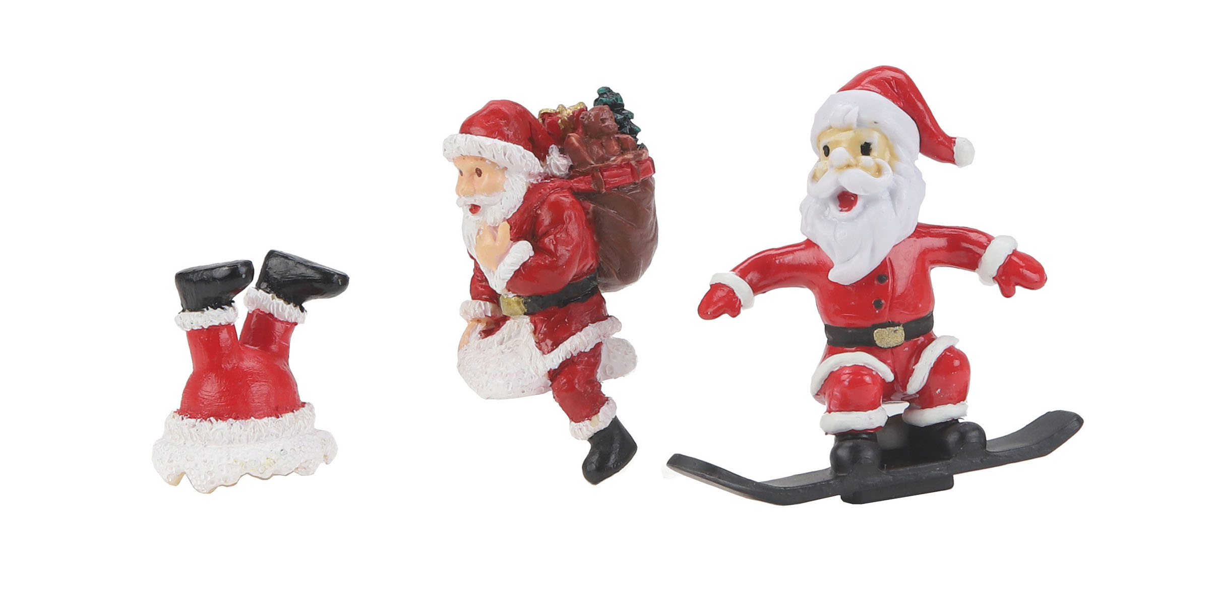 3-Piece Santa Figure Set
