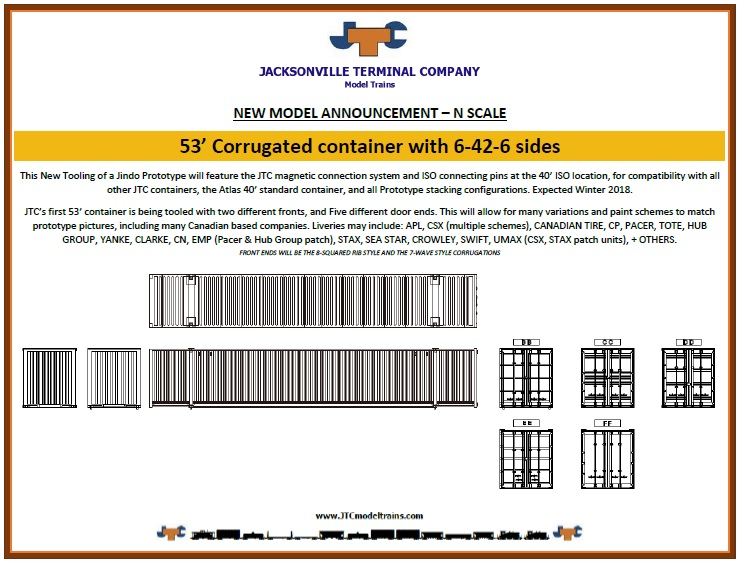 CSX Intermodal 'Ex-Stax Scheme' 53' 6-42-6 Container 2-Pack