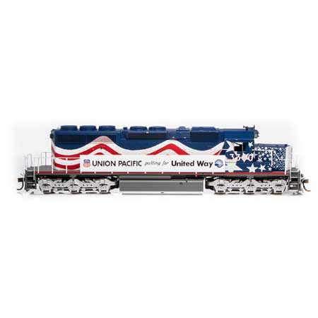 Union Pacific/United Way SD40-2 #3300 w/DCC & Econami Sound