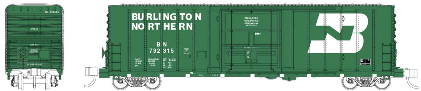 Burlington Northern Classic Logo 50' Box Car #732454