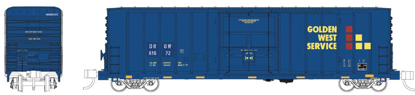 DRGW-Golden West Service Exterior Post Box Car #61709