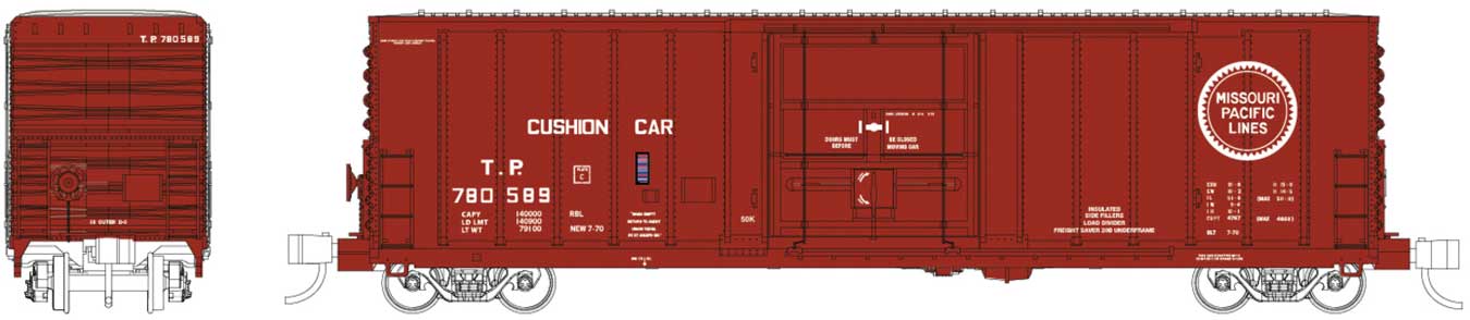 Missouri Pacific (T&P) Exterior Post Insulated Box Car #780671