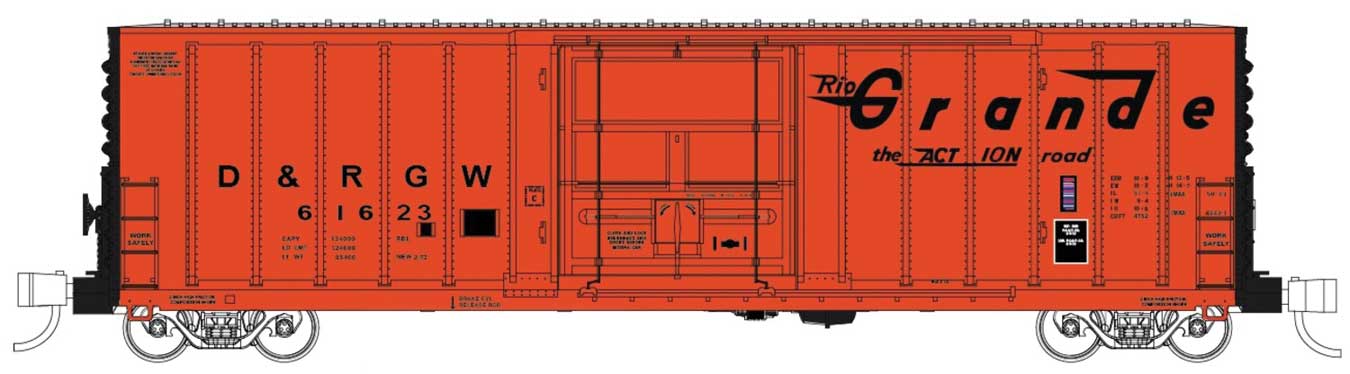 Denver & Rio Grande Western Exterior Post Box Car #61513