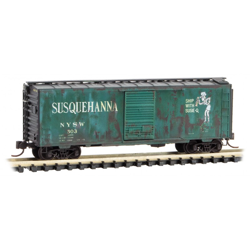 Susquehanna Weathered 40' Standard Single Door Box Car #503