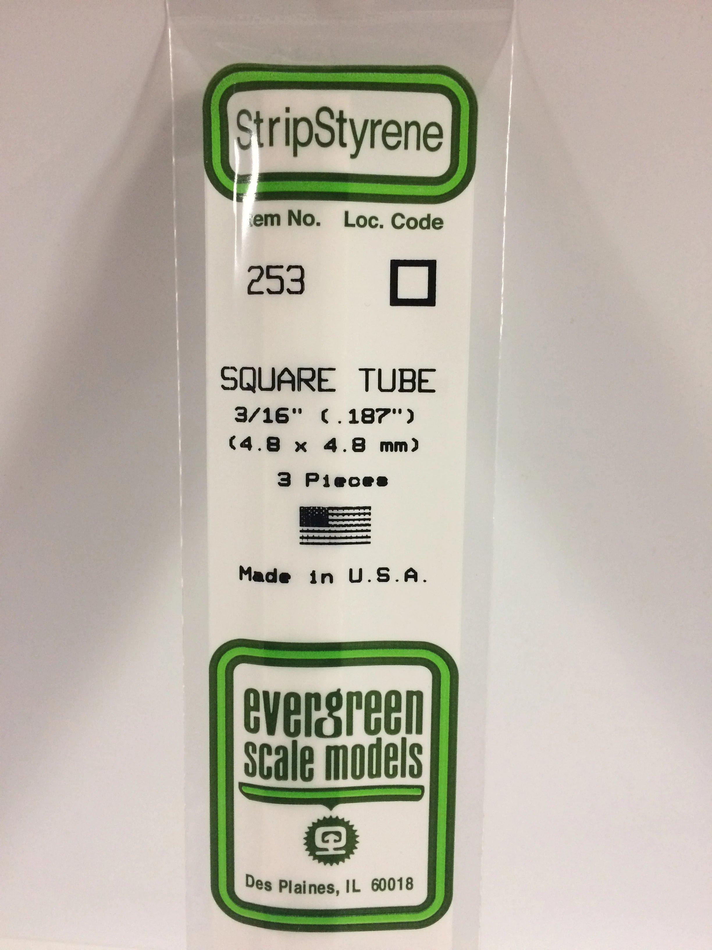 Square Tube 3/16" 3-Pieces