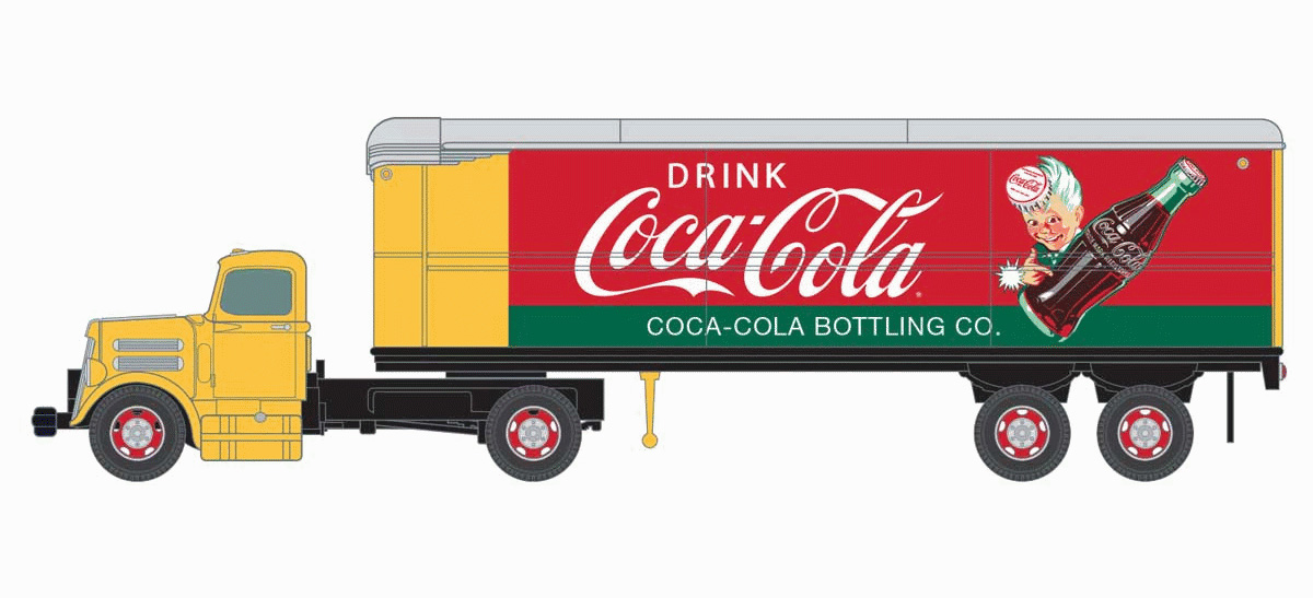 Coca-Cola® (yellow & red) White WC22 tractor/trailer set