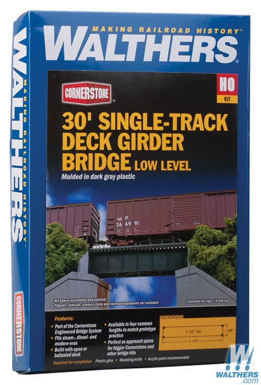 30' single track low level deck girder bridge kit