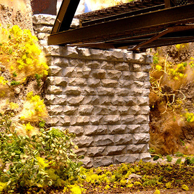 single cut stone bridge abutment