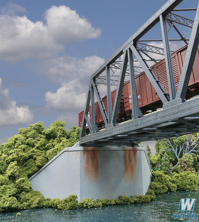 Double-Track Railroad Bridge Concrete Abutment 2-pack kit