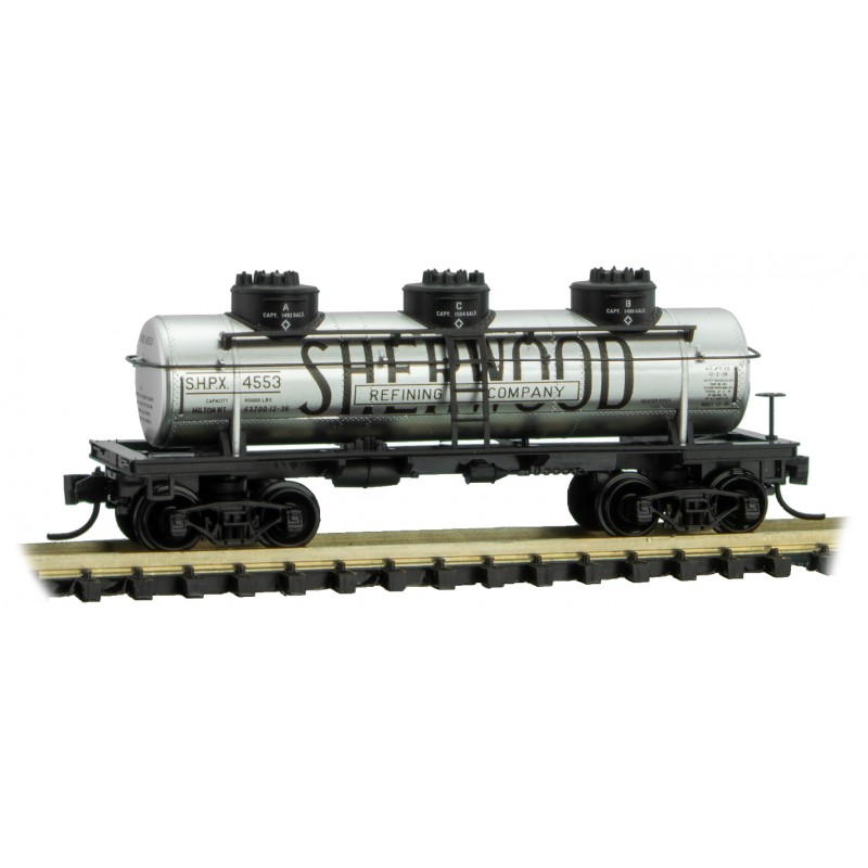 Sherwood Refining Company 3-dome tank car #4553