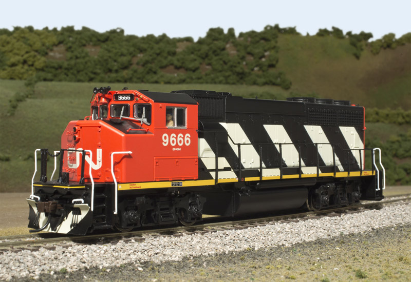 Canadian National (Zebra Stripes) GP40-2 (W) #9666 w/ESU Loksound