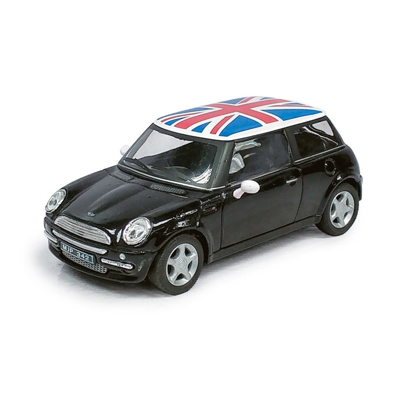 Mini Cooper black with UK flag