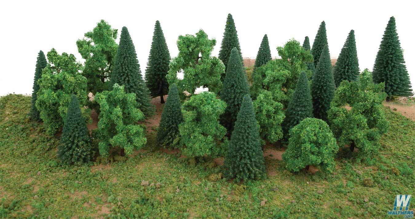 Mixed Trees with flat base (25 pieces)