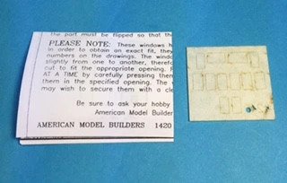 Cab Window For Athearn SW 1000/1500 Switchers