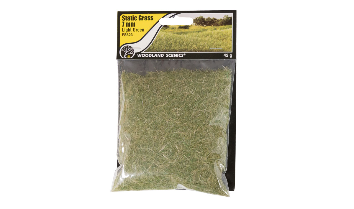 Static Grass 7mm light green (42 gram bag)