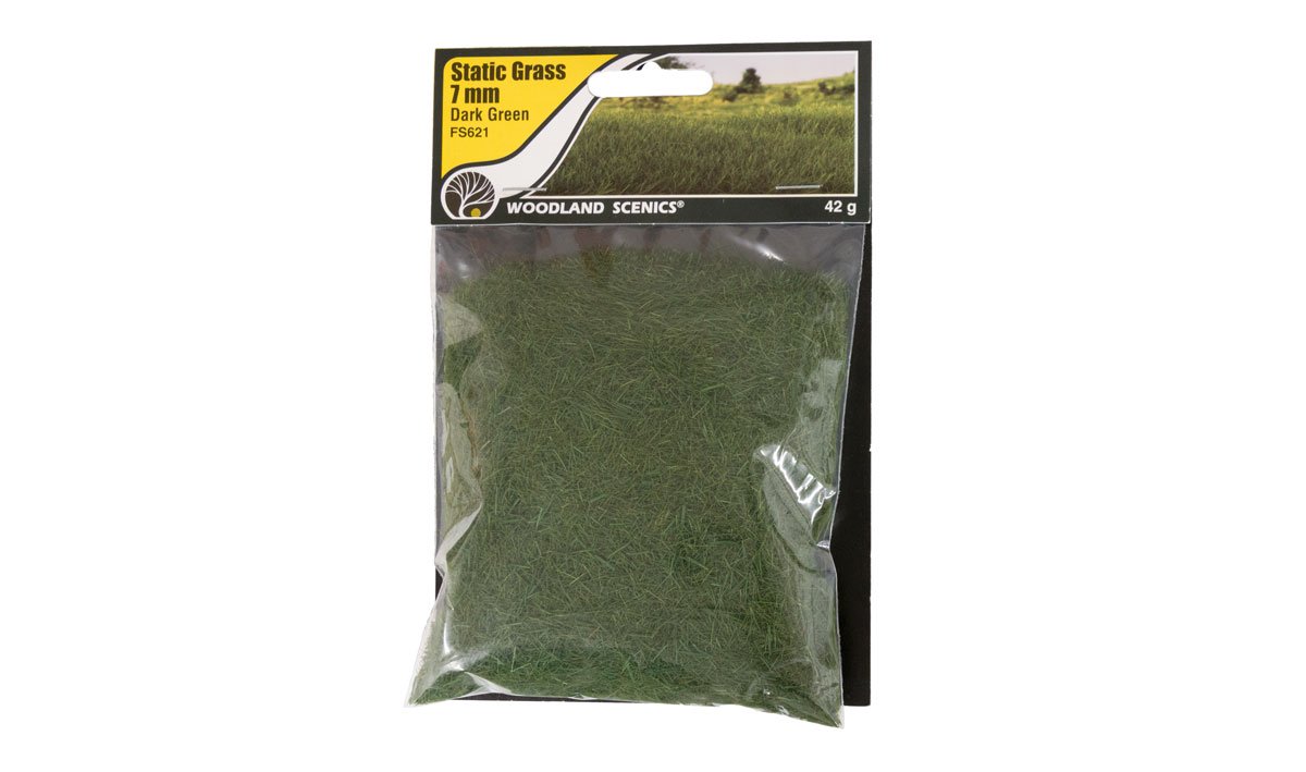 Static Grass 7mm dark green (42 gram bag)