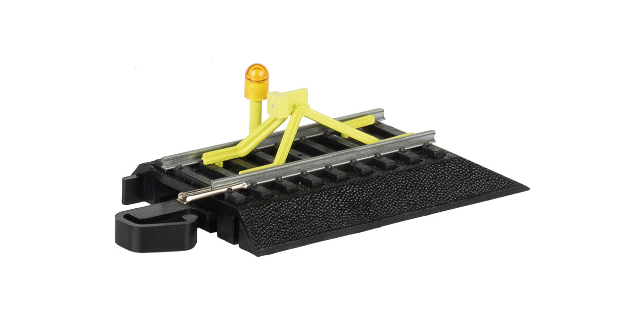 E-Z Track steel track-powered flashing LED bumper