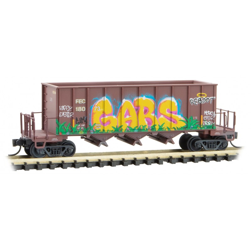 Florida East Coast 'Easter' Graffiti 43' Rapid Discharge Hopper #18073