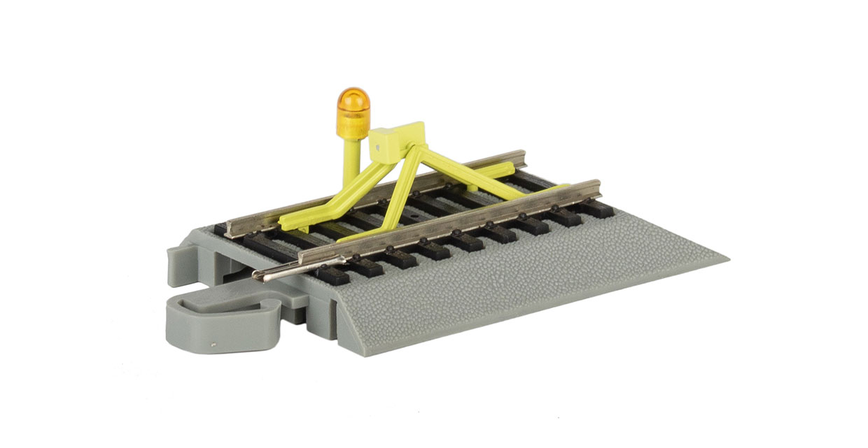 E-Z Track Nickel Silver Track-Powered Flashing LED Bumper