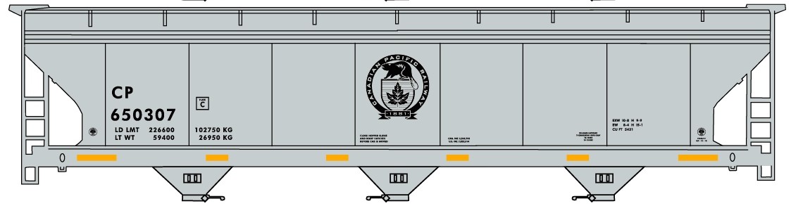 Canadian Pacific ACF Covered Hopper #650307