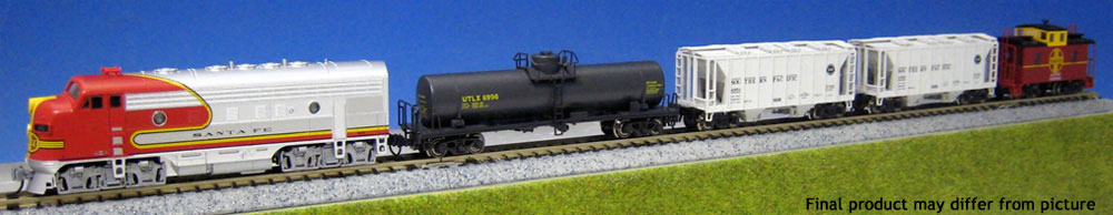 Santa Fe F7 Freight Train Set