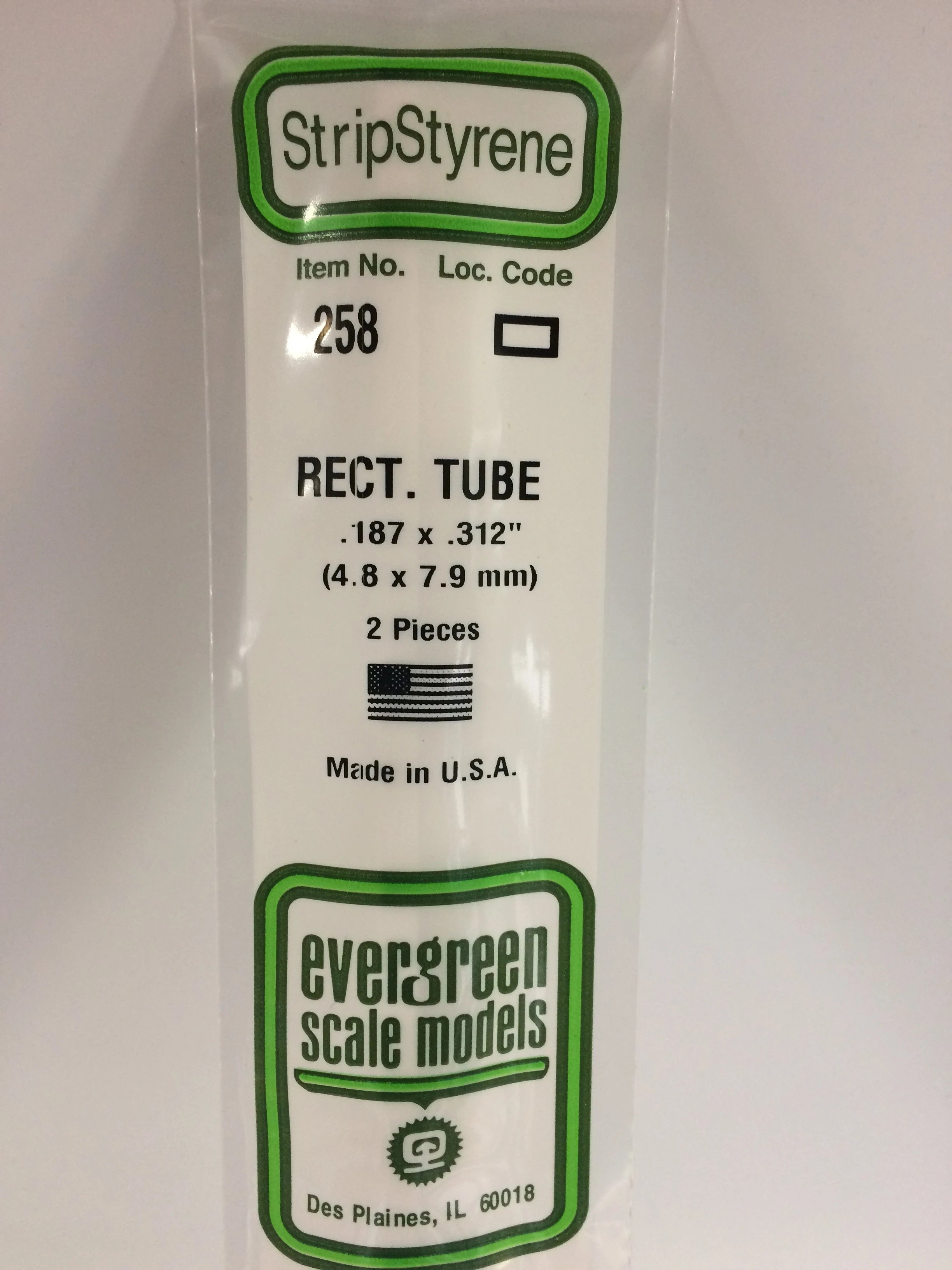 Rectangular Tube .188" x .312" 2-Pieces