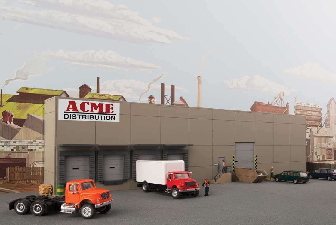 Modern Concrete Warehouse background building kit