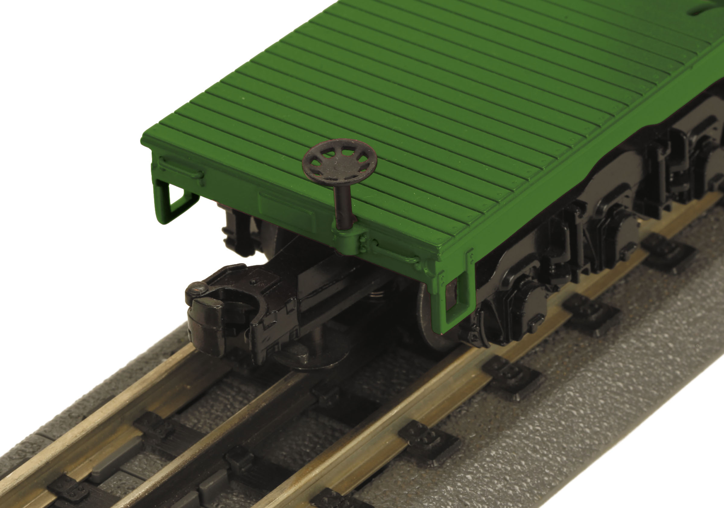 U.S. Air Force depressed center flatcar #45002 with rocket load