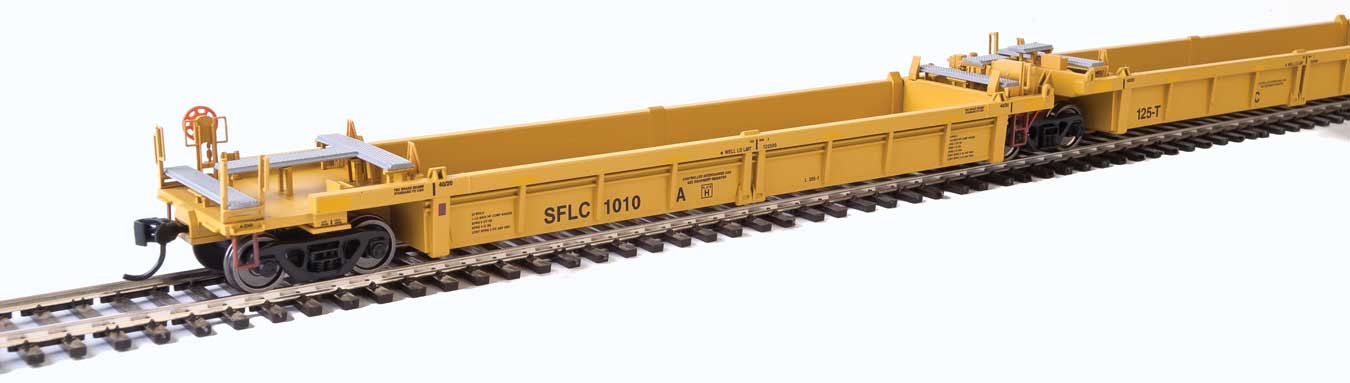 Santa Fe Thrall 5-Unit Rebuilt 40' Well Car #1010