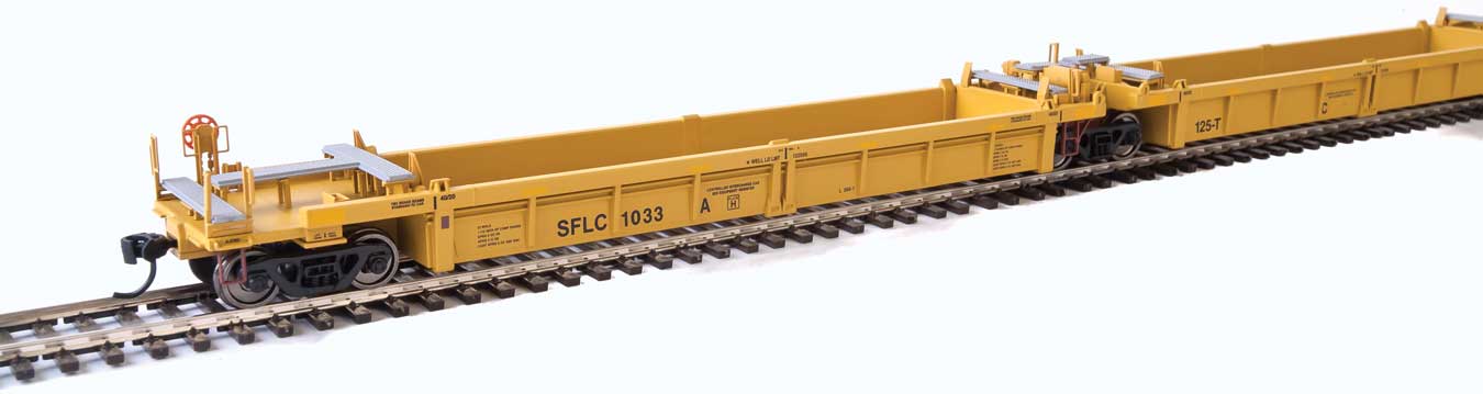 Santa Fe Thrall 5-Unit Rebuilt 40' Well Car #1033