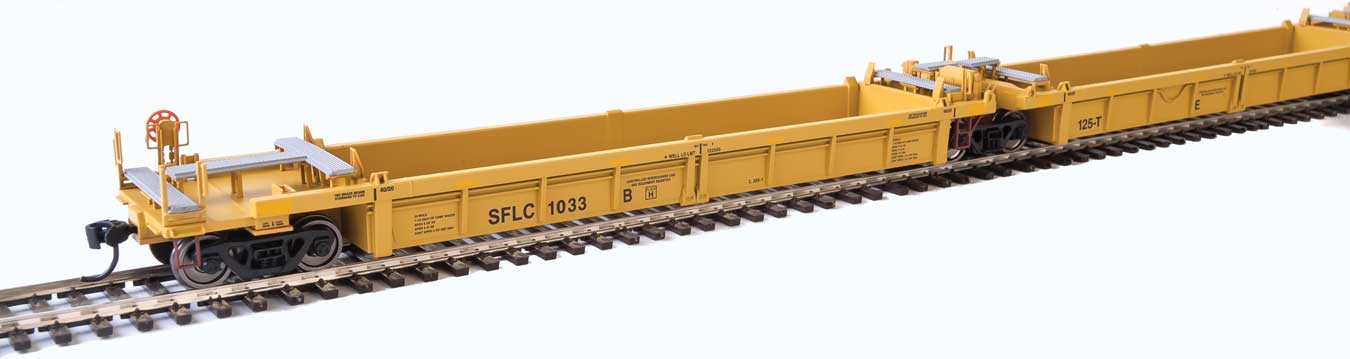 Santa Fe Thrall 5-Unit Rebuilt 40' Well Car #1033