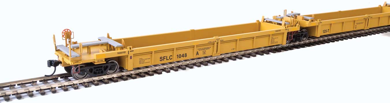 Santa Fe Thrall 5-Unit Rebuilt 40' Well Car #1048