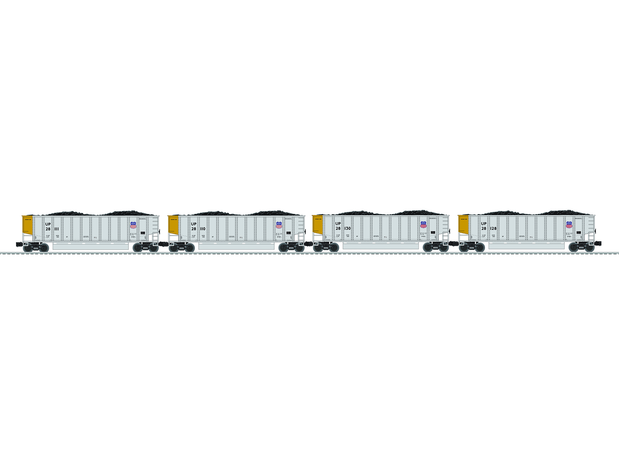 Union Pacific rotary gondolas 4-pack