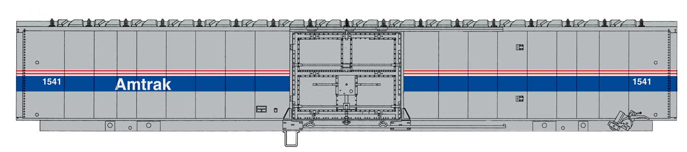 Amtrak Phase IV 60' Thrall Material Handling Car #1541