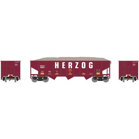 Herzog 40' 3-Bay Ribbed-Side Open Hopper #9864