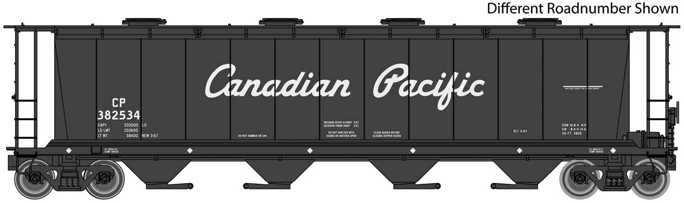Canadian Pacific 59' cylindrical hopper #382598