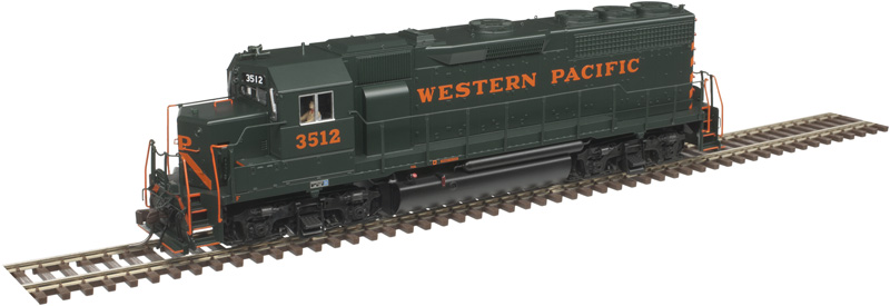 Western Pacific (WP nose lettering) GP40 #3515 with LokSound