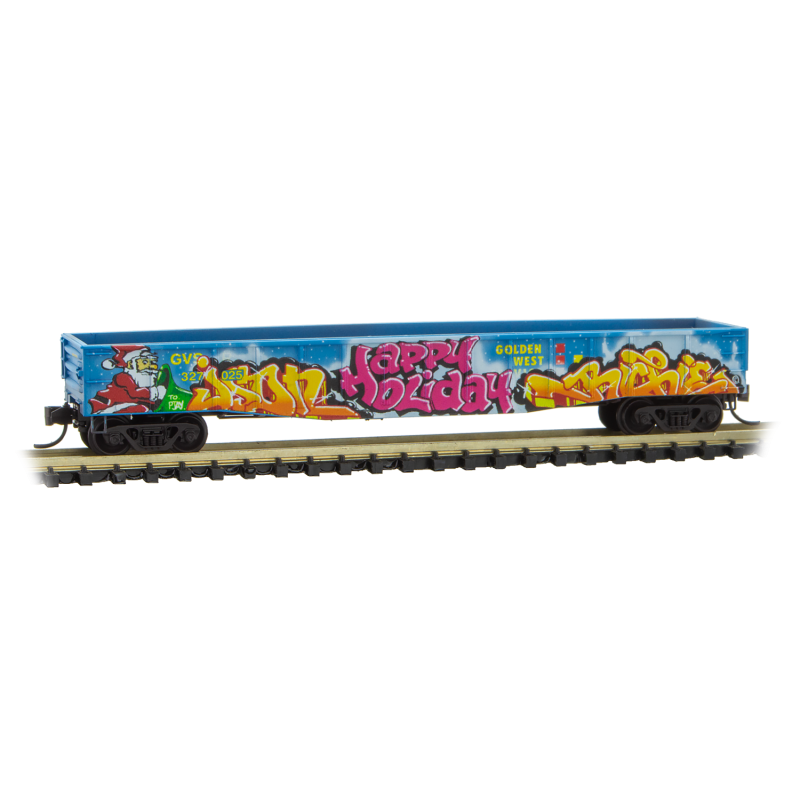 Golden West Service 'Holiday' Graffiti 50' Gondola #327025