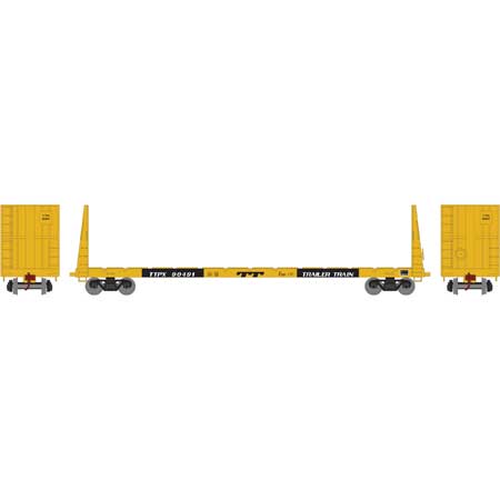 Trailer Train (Early) 60' Bulkhead Flat Car #90491