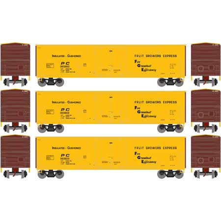 FGE/Penn Central 50' Youngstown Plug Door Box Car 3-Pack