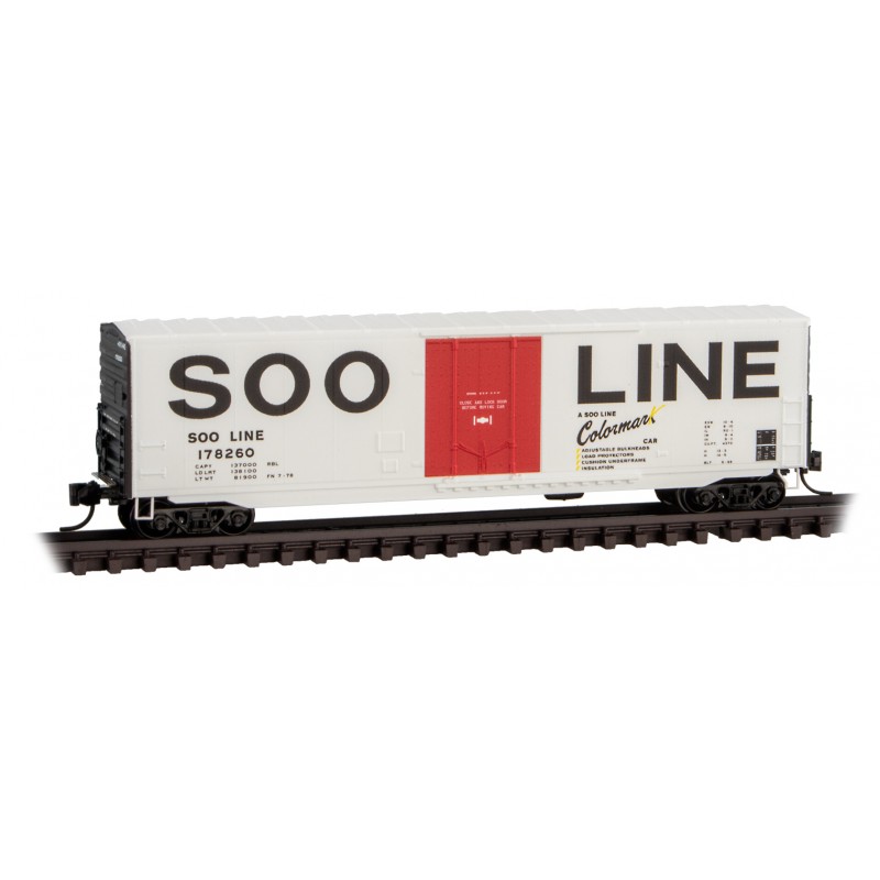 Soo Line 50' Standard Box Car 8' Plug Door Short Ladders #178260