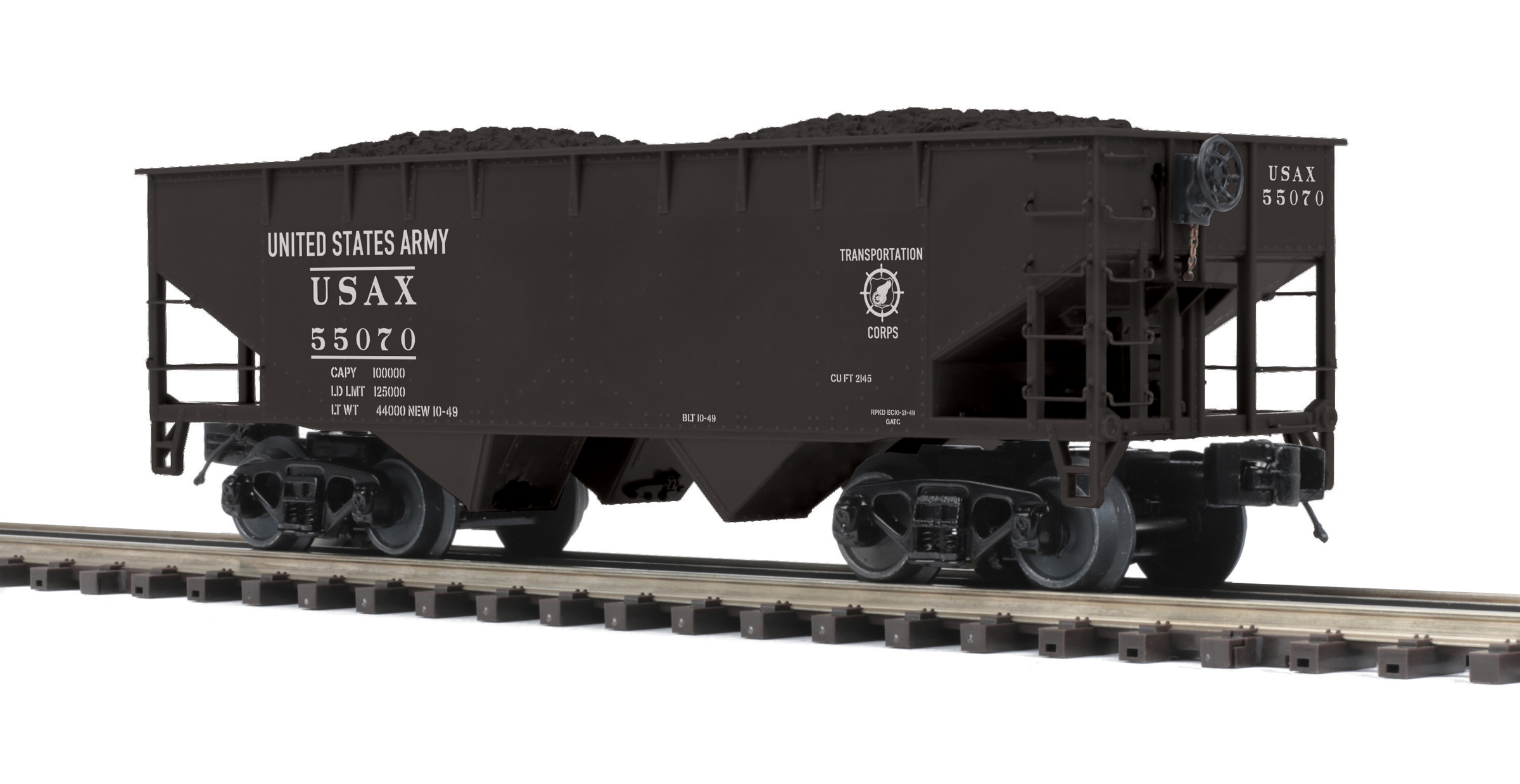U.S. Army flat end offset hopper car