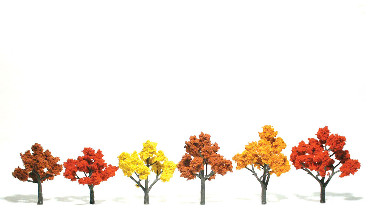 Fall Mix 3"-5" Ready-Made Trees 6-Package