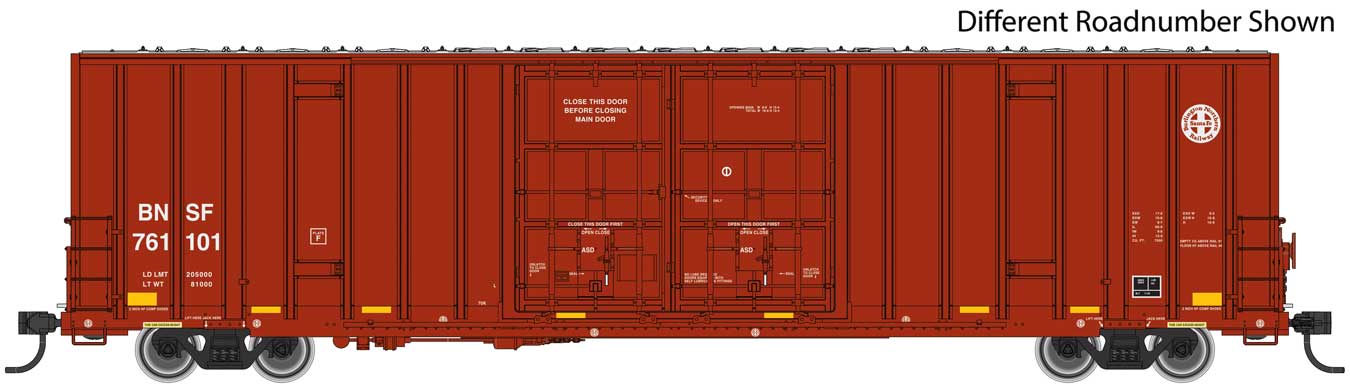 BNSF 60' High Cube Plate F Box Car #761386